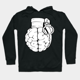 Brain hand grenade for war Hoodie